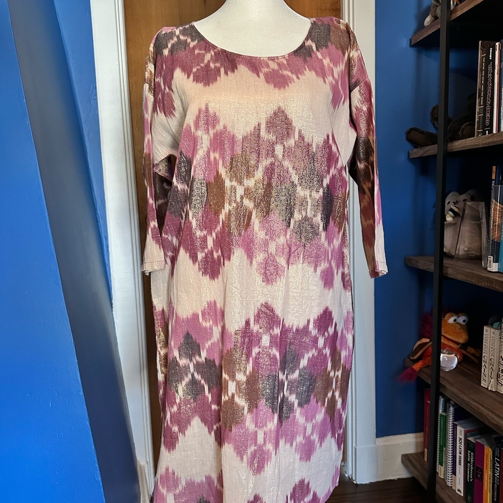 Sparkling Ikat Patterned Dress Tunic